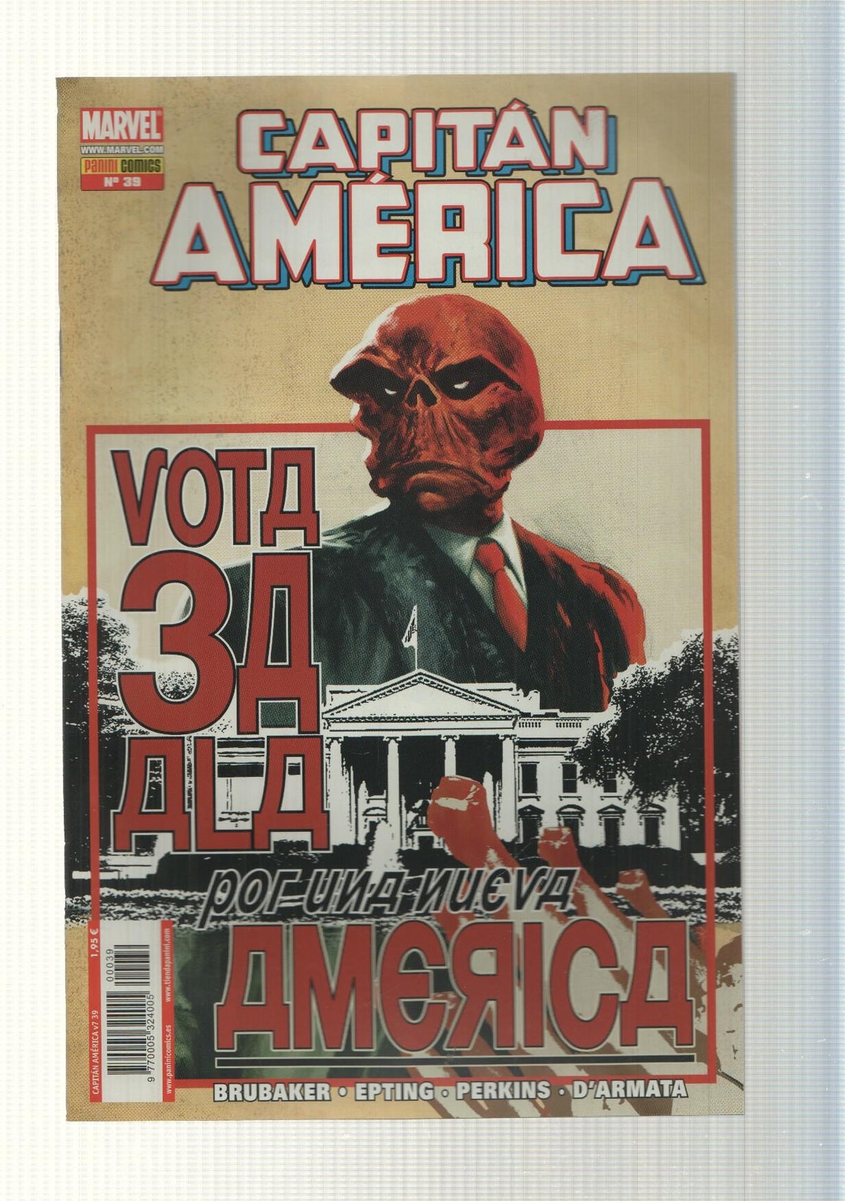Marvel: Comic Capitan America num 39, año 5, Enero 2009 - La muerte del sueño acto 3, el hombre que compró america parte 2