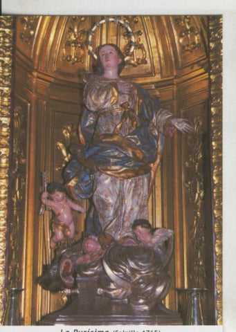 Postal 009682: Virgen La Purisima, iglesia del carmen de Murcia