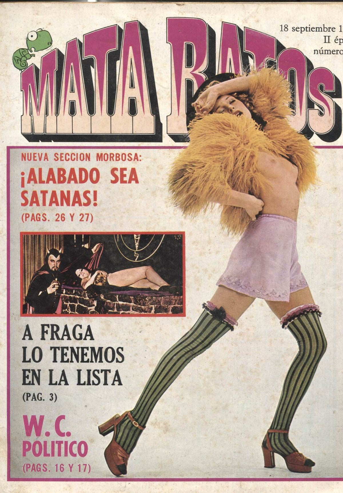 Ibero Mundial: MATA RATOS, II Epoca: numero 23:A Fraga lo tenemos en la lista (18.septiembre.1976)