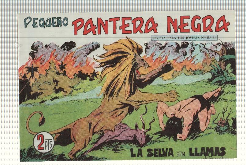 Facsimil: Pequeño Pantera Negra, numero 309: La selva en llamas