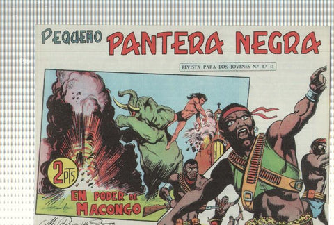 Facsimil: Pequeño Pantera Negra, numero 327: En poder de Makongo