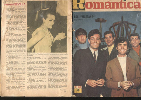 Romantica numero 248: Los Mustang-Carmen Sevilla (numerado 3 en trasera)