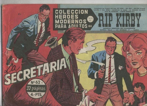 Heroes Modernos serie C: Rip Kirby numero 62 (numerado 2 en trasera)