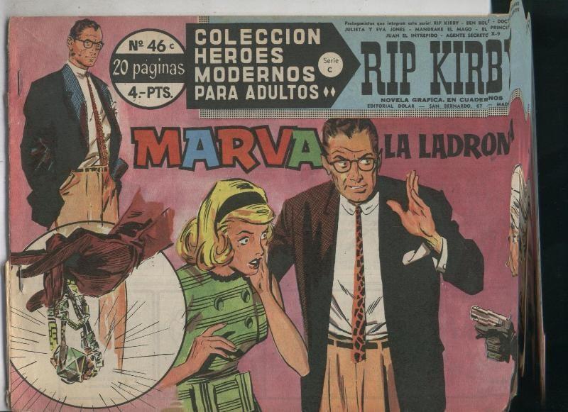 Heroes Modernos serie C: Rip Kirby numero 46 (falta la cubierta trasera)