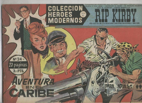Heroes Modernos serie C: Rip Kirby numero 24 (numerado 3 en la trasera)