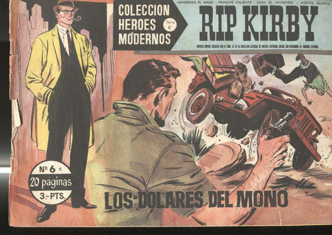 Heroes Modernos serie C: Rip Kirby numero 06 (numerado 4 en trasera)