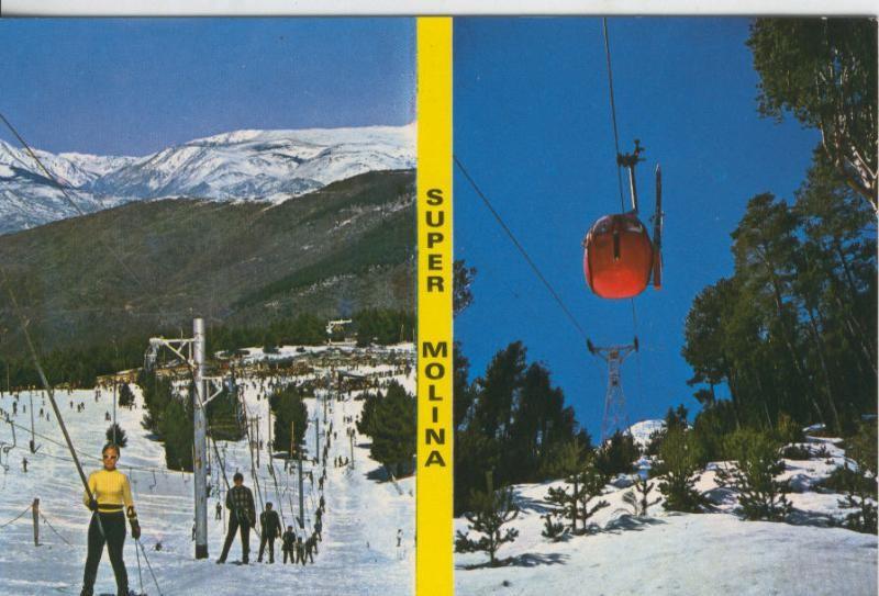 Postal 008156: Pista larga y telecabina de Puig d,Alp en La Molina, Gerona
