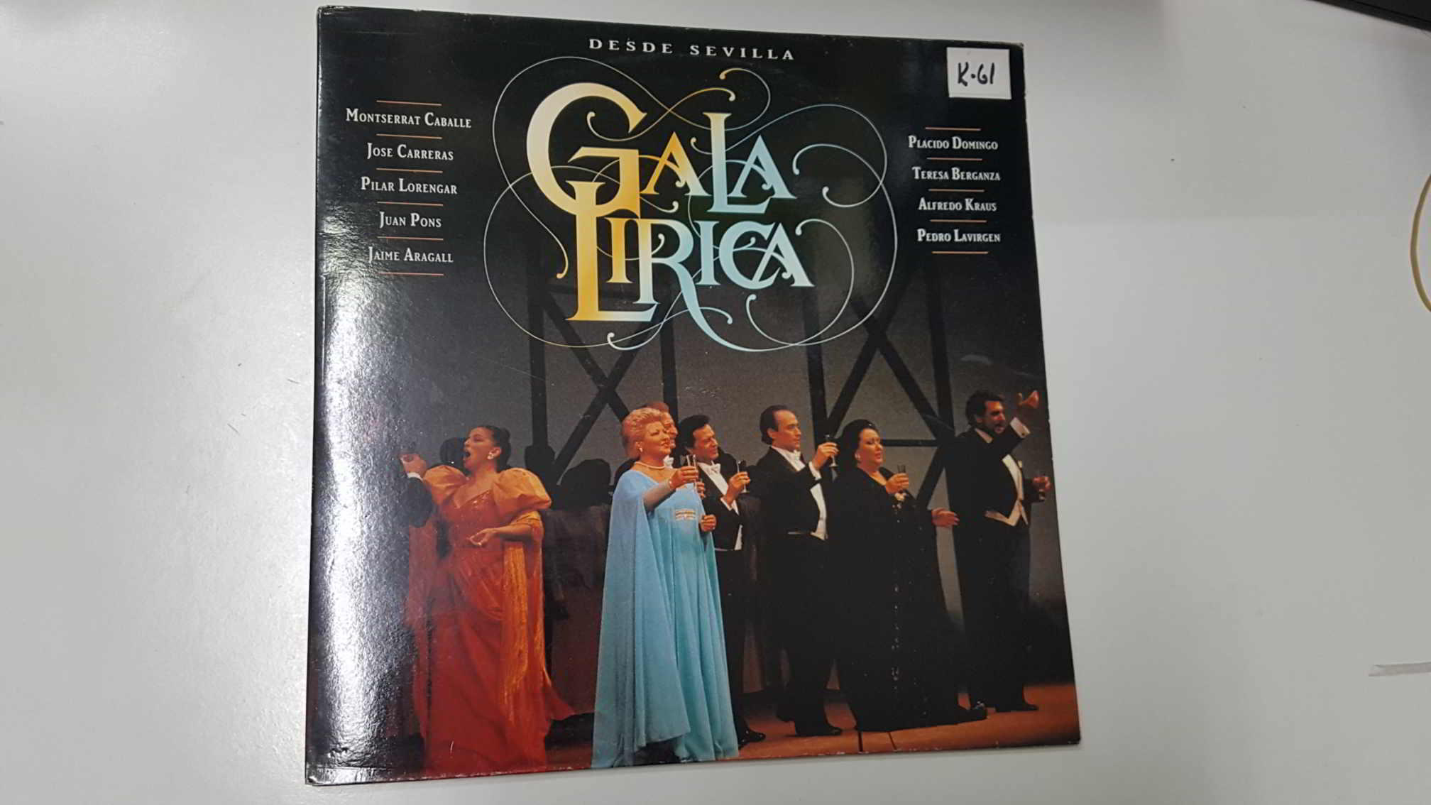 LP (2 discos): Gala Lirica desde Sevilla (1991). Inauguracion del Teatro Maestranza - Caballe, Carreras, Domingo