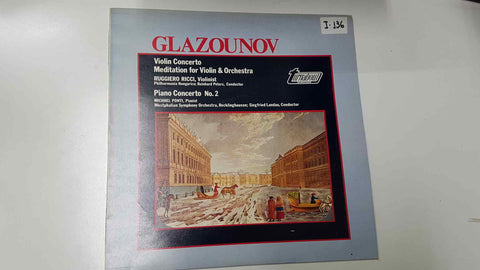 LP: Glazounoc. Violin Concerto, Meditation - Piano Concerto num 2. Ricci, Ponti