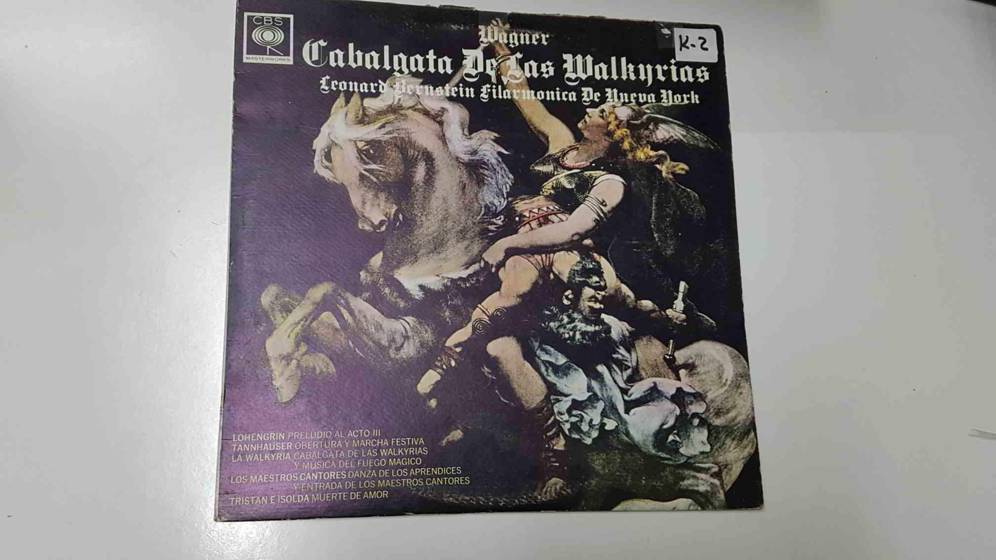 LP, CBS: Wagner, Cabalgata de las Walkyrias. Leonard Bernstein, Orquesta Filarmonica de Nueva York