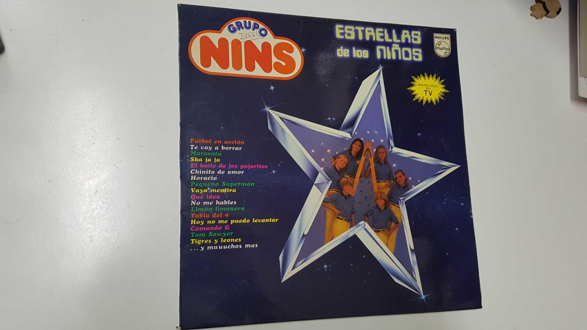LP, Philips: Estrellas de los niños. Grupo Nins - Futbol en accion, Te voy a borrar, Maracatu
