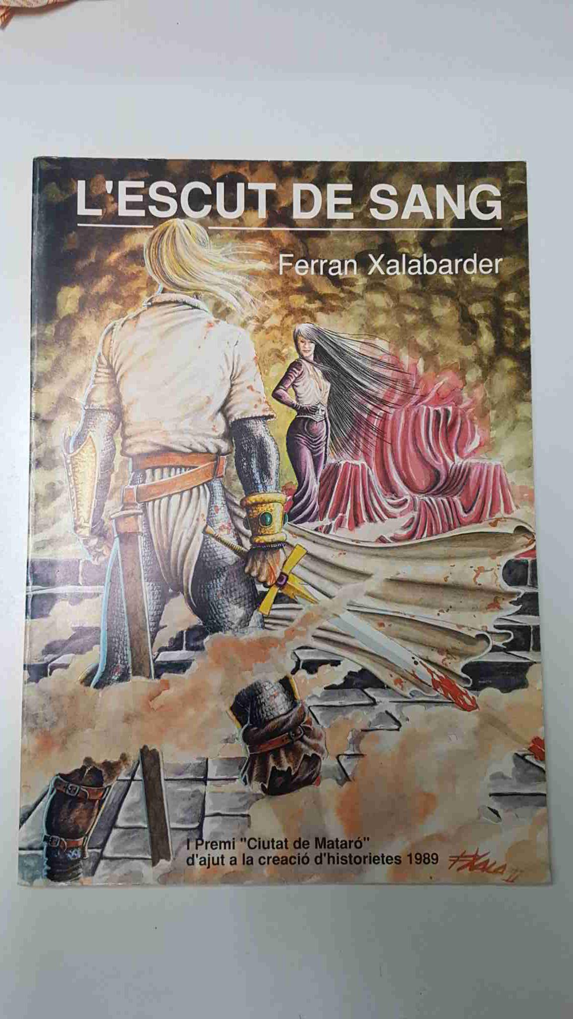Comic: Lescut de Sang - Ferrer Xalabarder. 1er premi Ciutat de Mataro dajut a la creacio historietes 1989