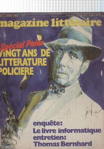 revista: Magazine Litteraire num 194, avril 1983 - Special Polar. Vingt ans de litterature policiere