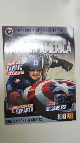 Revista: Capitan America, el Primer Vengador. Incluye comic de 22 pag. basado en la pelicula y poster