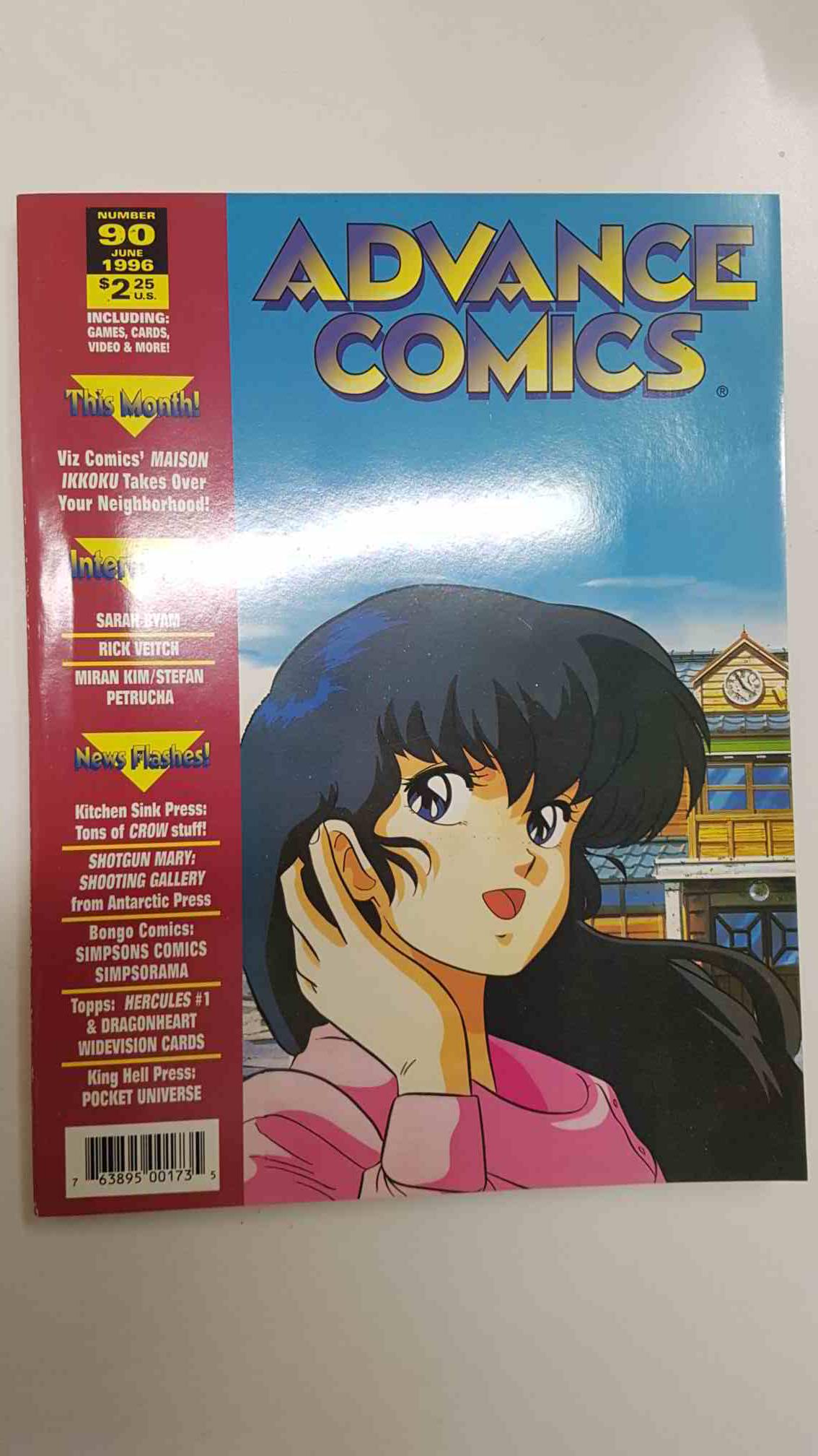 Revista: Advance Comics num 090, june 1996. This month: White Wolfs Arcadia: The Wyld Hunt card game