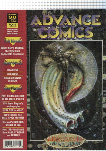 Revista: Advance Comics num 090, june 1996. This month: White Wolfs Arcadia: The Wyld Hunt card game