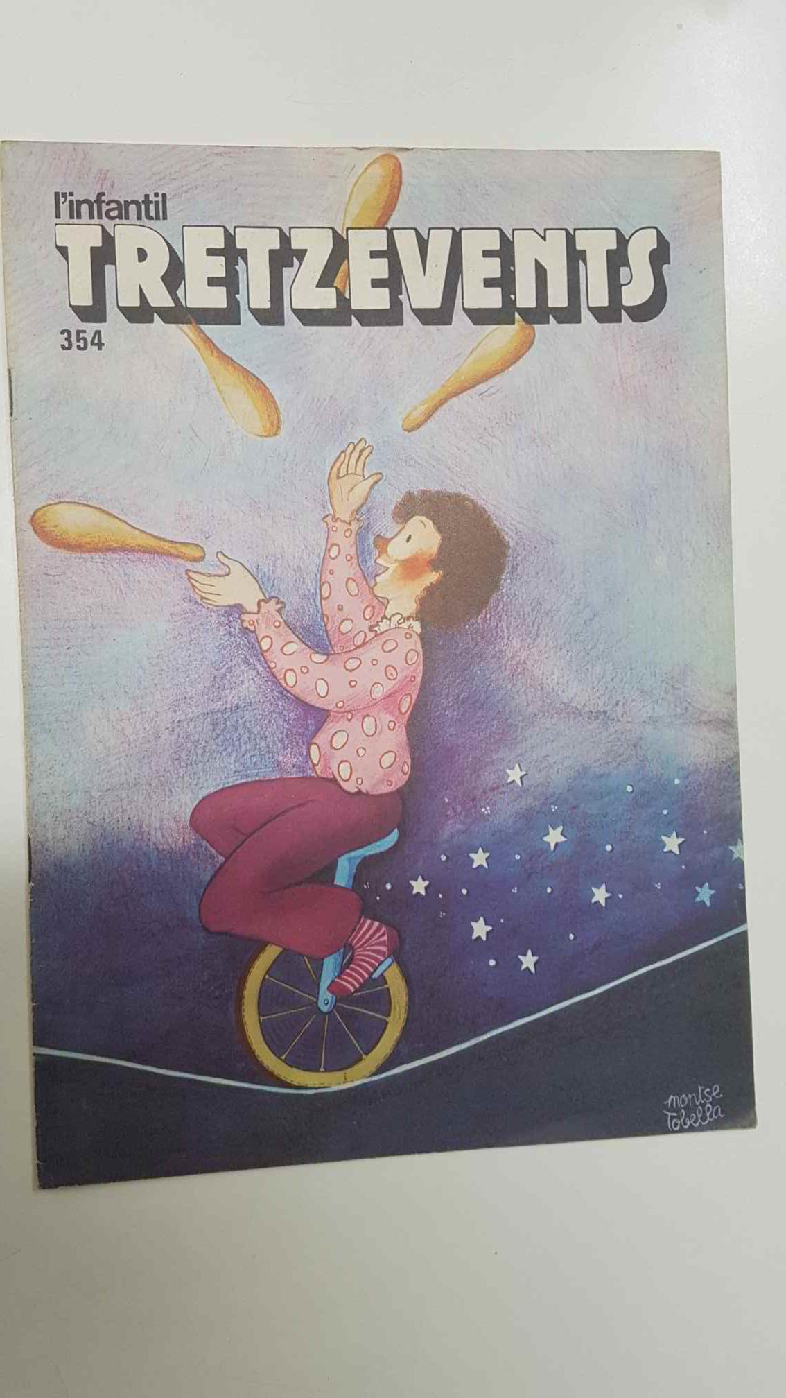 Comic: Linfantil, Tretzevents num 354 (1-7-1980). Porrtada lEquilibrista per Montserrat Tobella