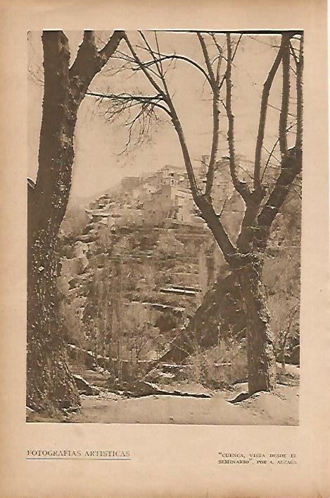 LAMINA BLANCO Y NEGRO 7637: Cuenca vista desde el Seminario por A. Alzaga