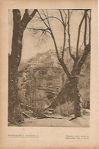 LAMINA BLANCO Y NEGRO 7637: Cuenca vista desde el Seminario por A. Alzaga