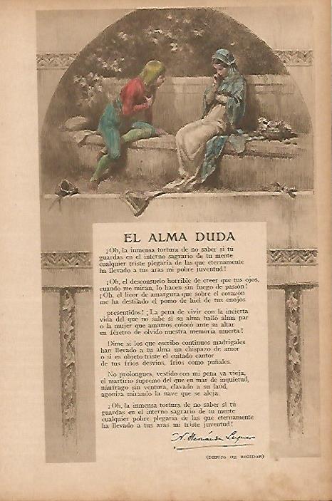 LAMINA BLANCO Y NEGRO 7642: El alma duda