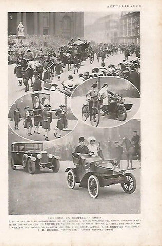 LAMINA BLANCO Y NEGRO 7652: Desfile en Londres