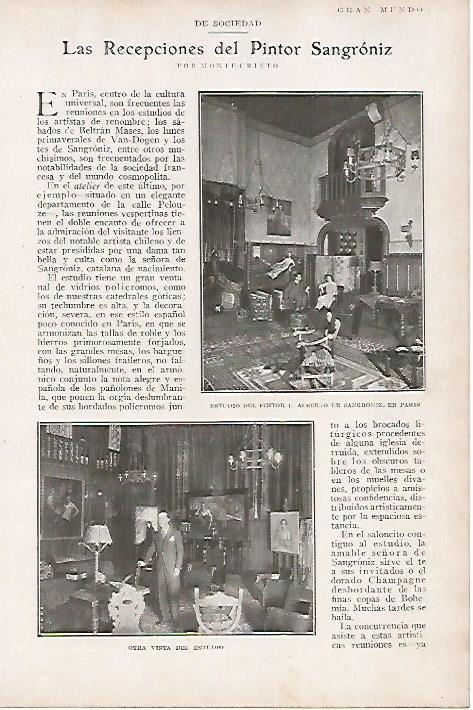 LAMINA BLANCO Y NEGRO 7655: Estudio del pintor L. Alberto
