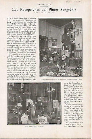 LAMINA BLANCO Y NEGRO 7655: Estudio del pintor L. Alberto