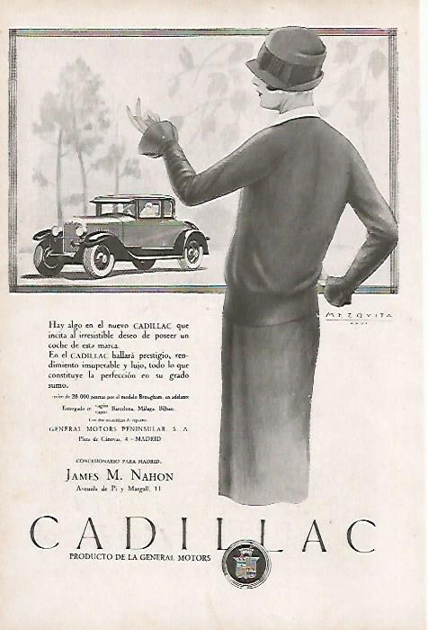 LAMINA BLANCO Y NEGRO 7659: Publicidad de Cadillac