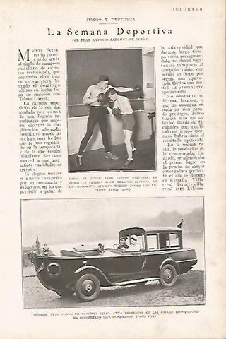 LAMINA BLANCO Y NEGRO 7660: Al Gener y Auto canoa en Londres