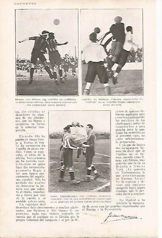 LAMINA BLANCO Y NEGRO 7661: Partido Baracaldo-Arenas y Union - Deportivo de la Coruña