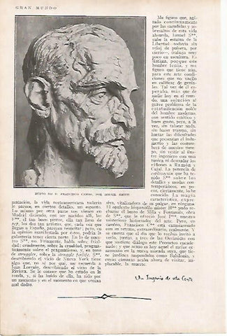 LAMINA BLANCO Y NEGRO 7749: Busto de Francesc Cambo por I. Smith