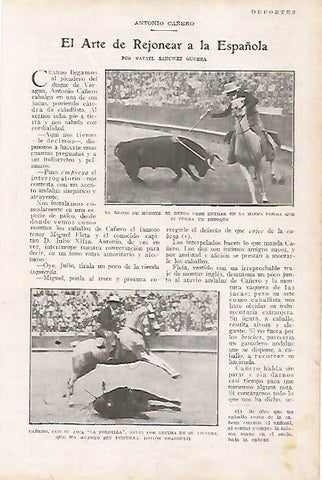 LAMINA BLANCO Y NEGRO 7752: El arte del rejoneo