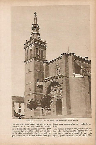 LAMINA BLANCO Y NEGRO 7776: Iglesia del Santisimo Sacramento en San Juan de los Reyes