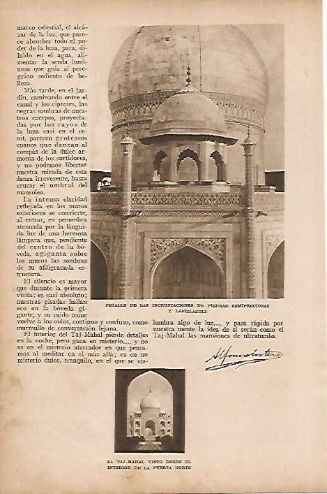 LAMINA BLANCO Y NEGRO 7868: Detalle de El Taj Mahal