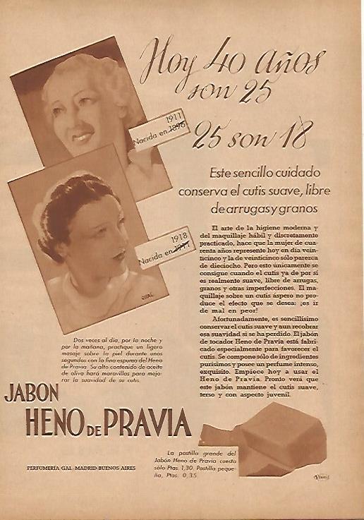 LAMINA BLANCO Y NEGRO 7957: Publicidad de Heno de Pravia