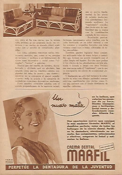 LAMINA BLANCO Y NEGRO 7961: Publicidad de crema dental Marfil