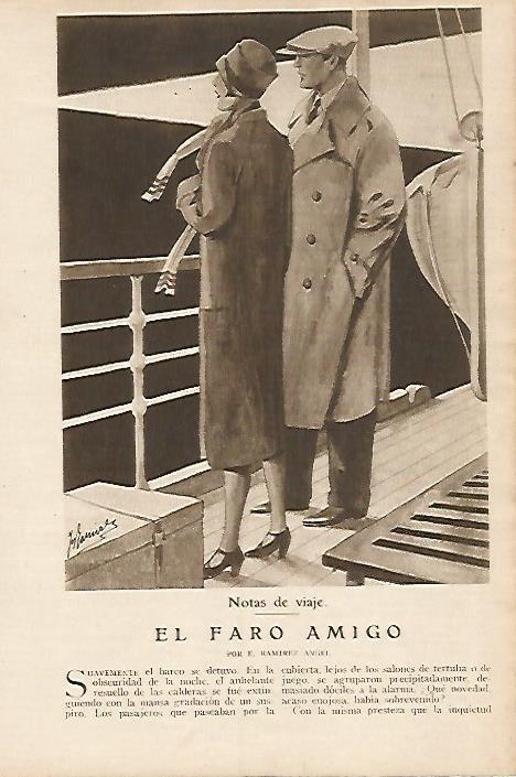 LAMINA BLANCO Y NEGRO 7977: El faro amigo dibujo de Ramirez