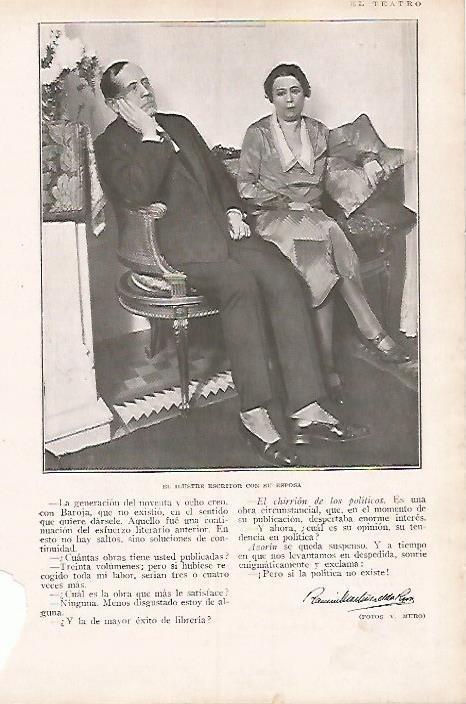 LAMINA BLANCO Y NEGRO 8002: Azorin con su esposa