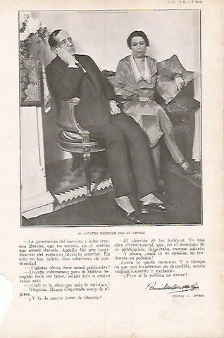 LAMINA BLANCO Y NEGRO 8002: Azorin con su esposa