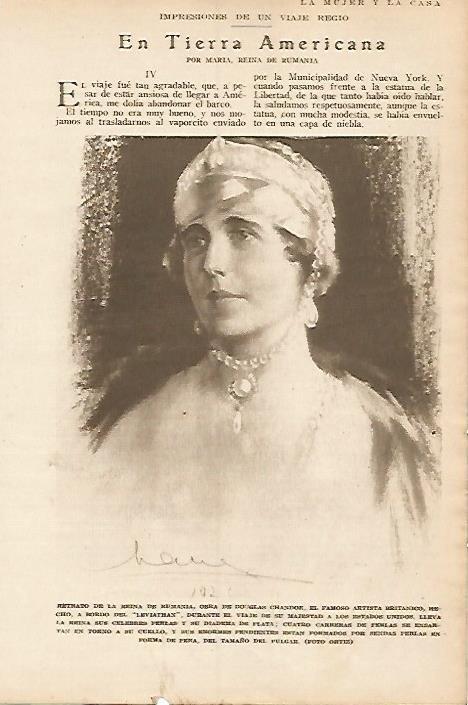 LAMINA BLANCO Y NEGRO 8006: Maria reina de Rumania
