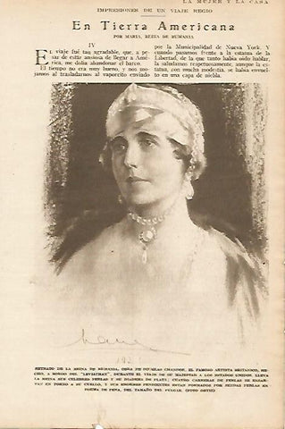 LAMINA BLANCO Y NEGRO 8006: Maria reina de Rumania
