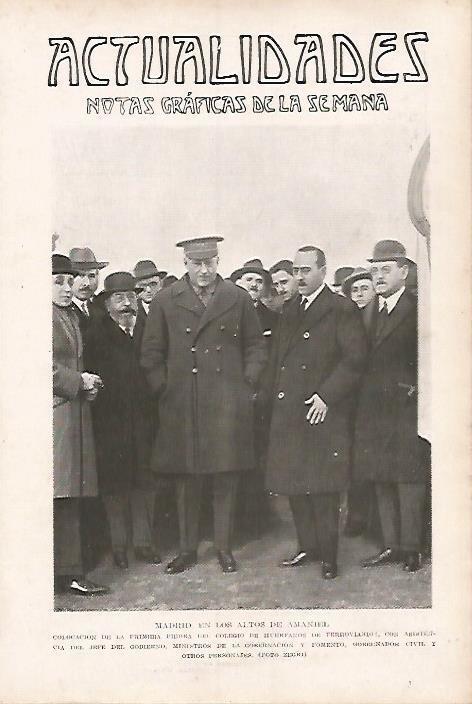 LAMINA BLANCO Y NEGRO 8042: Inauguracion del Colegio de Hueerfanos de Ferroviarios en Madrid
