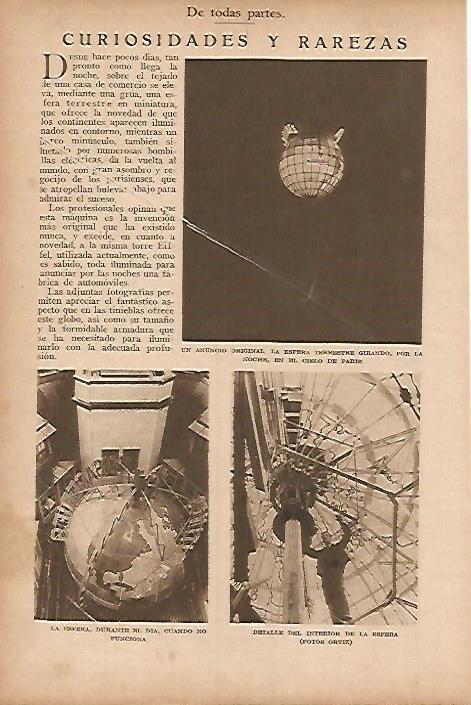 LAMINA BLANCO Y NEGRO 8048: Esfera publicitaria en Paris