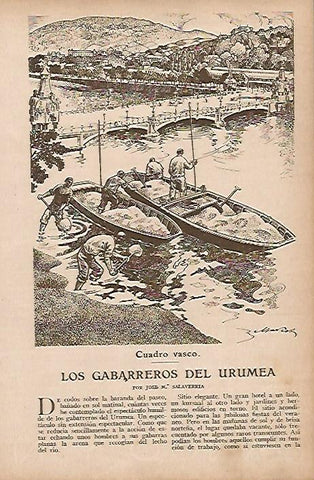 LAMINA BLANCO Y NEGRO 8109: Cuadro vasco dibujo de Maraco