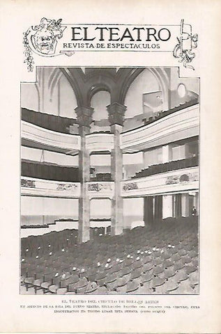 LAMINA BLANCO Y NEGRO 8135: Interior del Teatro del Circulo de Bellas Artes