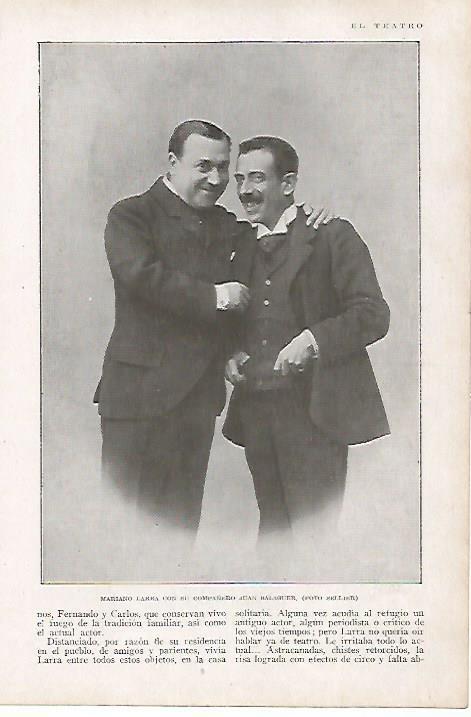 LAMINA BLANCO Y NEGRO 8183: Mariano Larra y Juan Balaguer