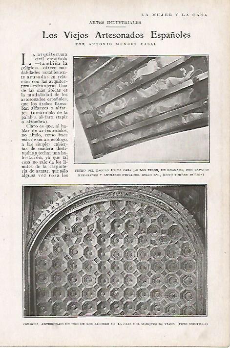 LAMINA BLANCO Y NEGRO 8188:  Techo de la Casa delos Tiros en Granada