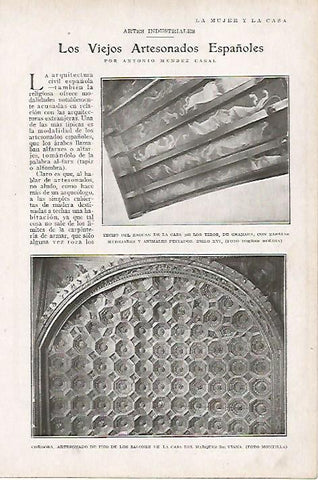 LAMINA BLANCO Y NEGRO 8188:  Techo de la Casa delos Tiros en Granada
