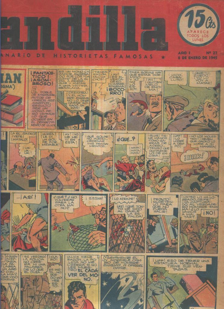 Pandilla semanario de historietas famosas numero 027: poster central C.A.Huracan ( procede de tomo desencuadernado)