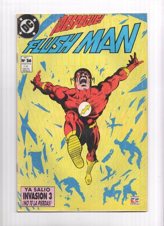 Flash version en argentina: Flush Man numero 26 (subrayado parte del credito): Como una paja en un huracan